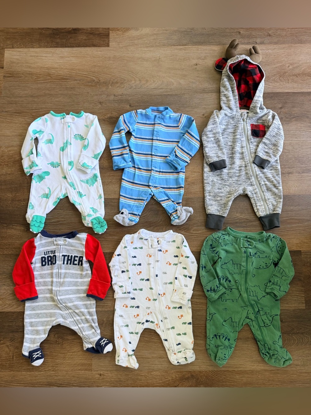 CARTERS | Baby Sleeper Bundle | Footed Pajamas Romper | 6 Piece Lot